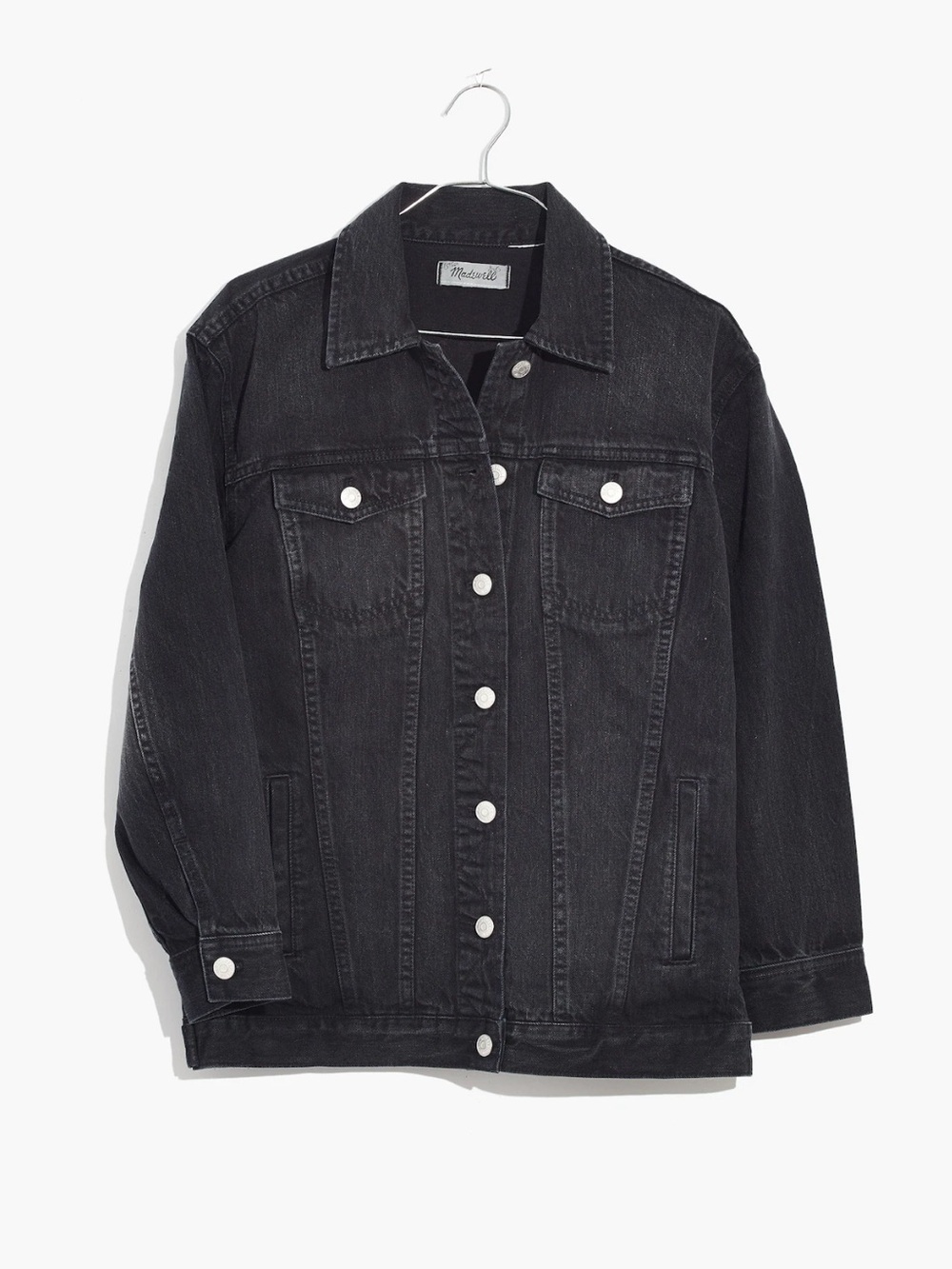 Madewell Black Washed Denim Jean Jacket